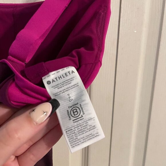 Athleta Womens NWT Purple Colorblock Coastline One Piece Swimsuit Small - Picture 7 of 10